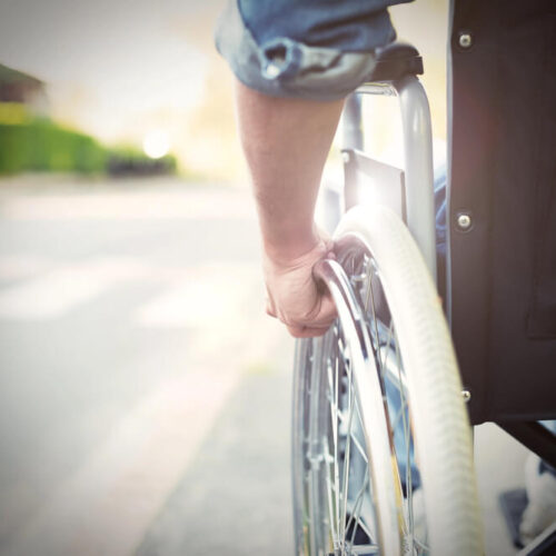 man in wheelchair