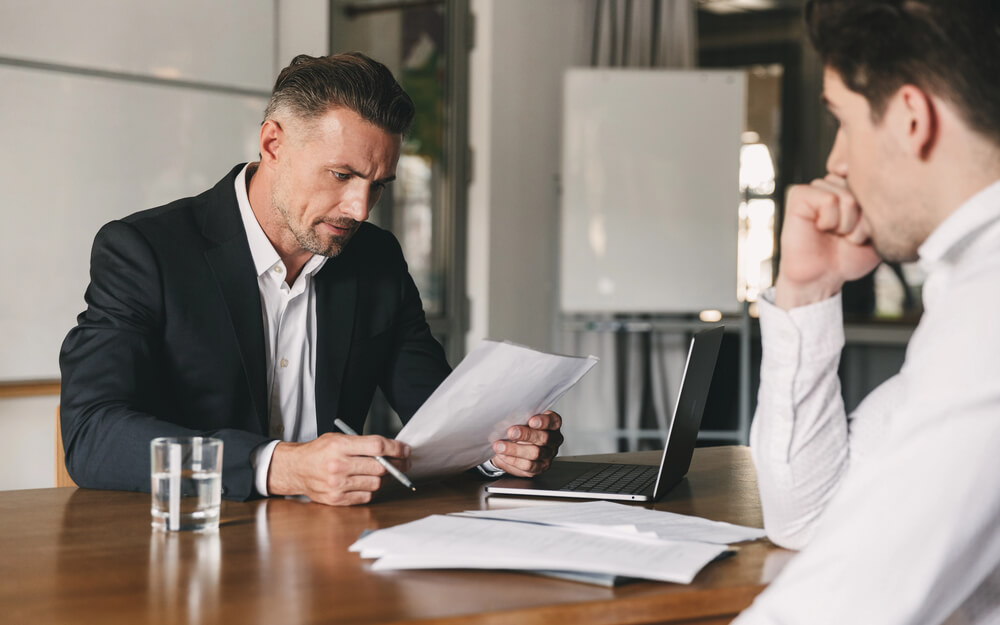 Lawyer analyzing demand letter